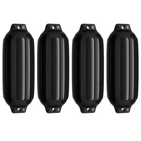 4 Ribbed Marine 27"x8.5" Boat Fender (Black) - 3mm Vinyl, UV/Aging Resistant, Ribbed Anti-Abrasion Design (Option: defaulttitle)