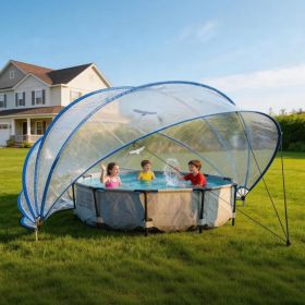 18-foot Retractable Pool Cover, PVC Film Fiberglass Rod Pool Fence, Outdoor Swimming Pool Accessories (Option: defaulttitle)