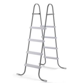 4-Step 52in Pool Ladder Iron Grey Frame & White Steps (Option: defaulttitle)